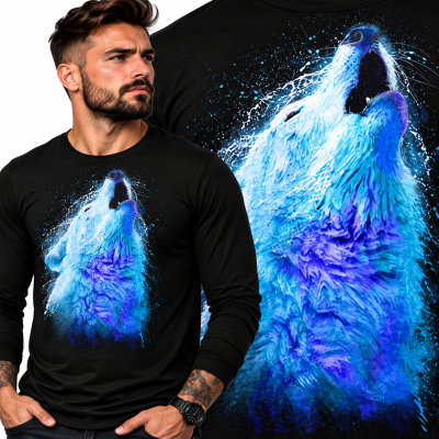 LONGSLEEVE ZWIERZĘTA  WILK 1